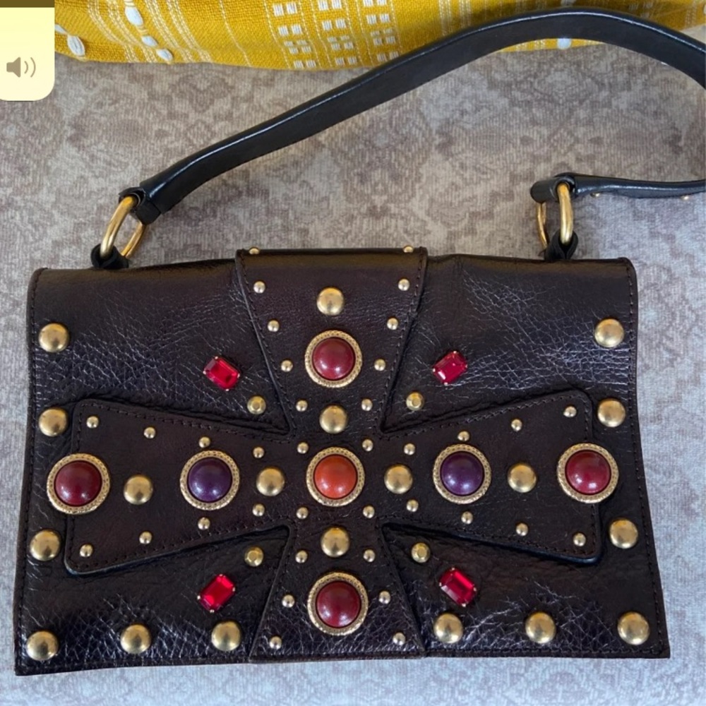 Yves Saint Laurant YSL Cocered Byzance Maltese Jewels Bag